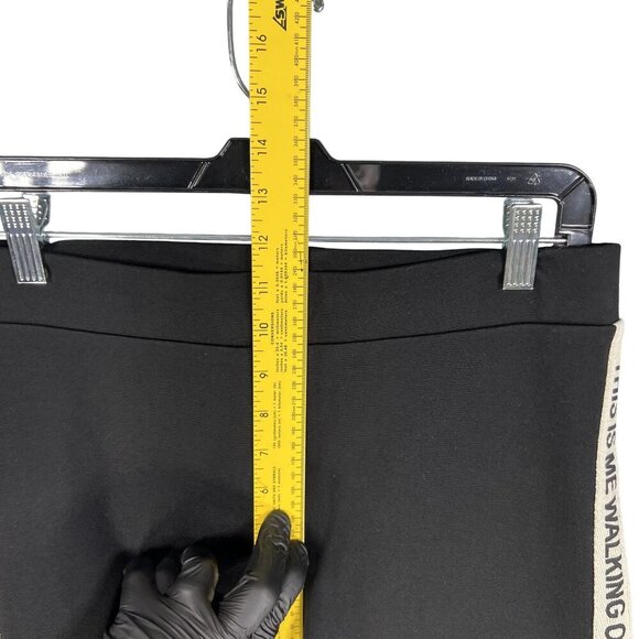 Zara Women L Black Yoga Pants High Waist Edgy Side Text "This Is Me Walking Out" - Picture 14 of 16